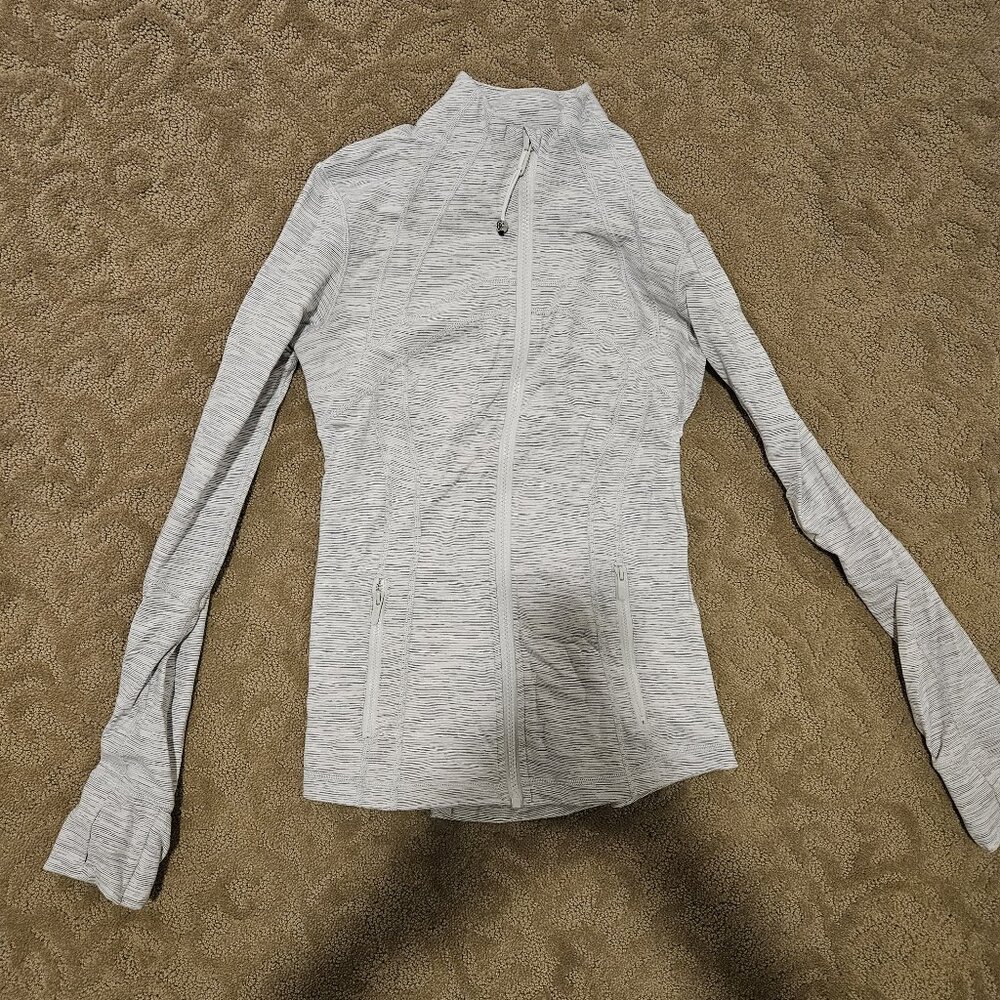Lululemon Define Jacket Wee Are From Space Ice Grey Alpine White – Size 4